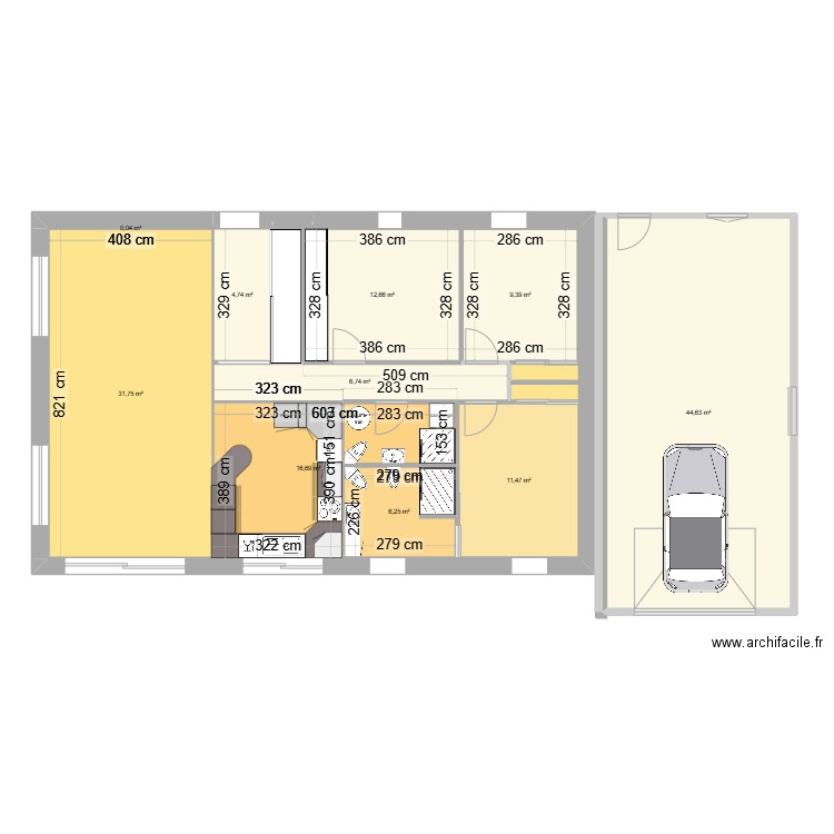 maison04. Plan de 10 pièces et 146 m2