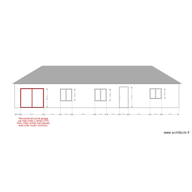 facade. Plan de 0 pièce et 0 m2