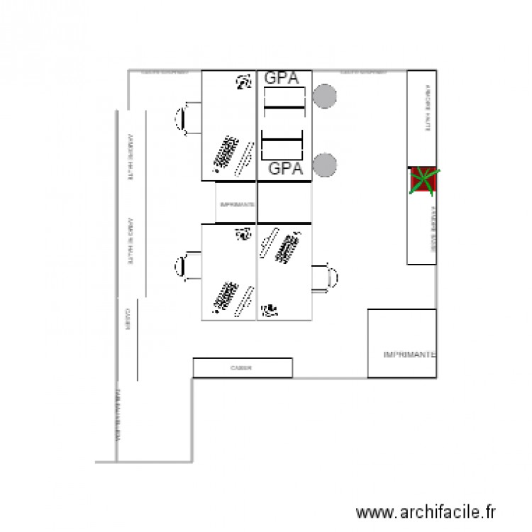 bureau 2. Plan de 0 pièce et 0 m2