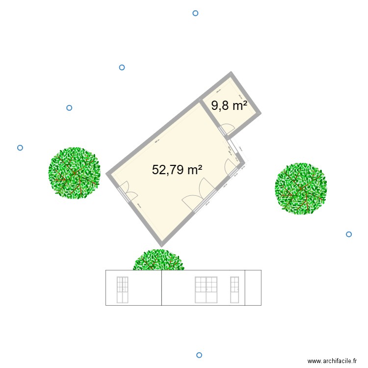 PLAN DE MASSE. Plan de 2 pièces et 63 m2