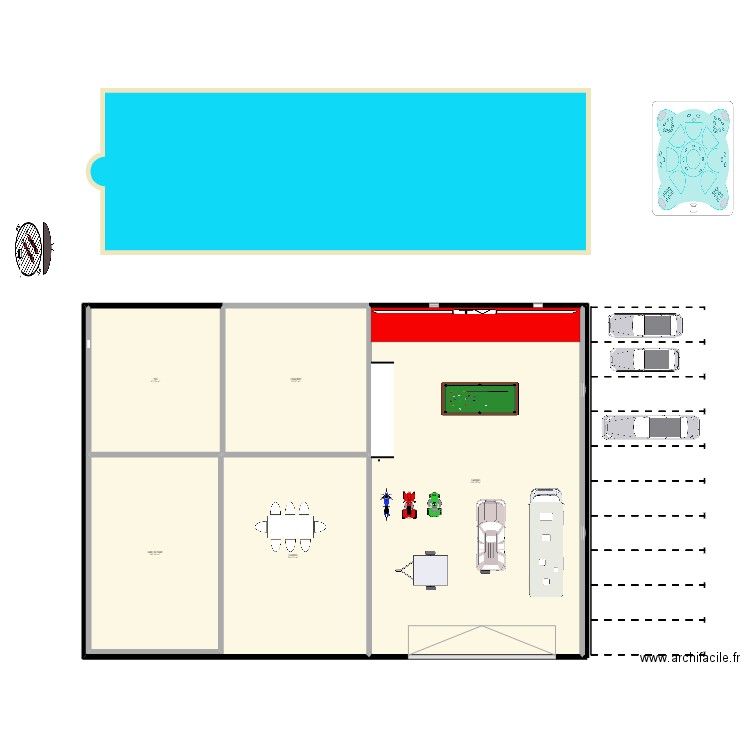 villa. Plan de 0 pièce et 0 m2