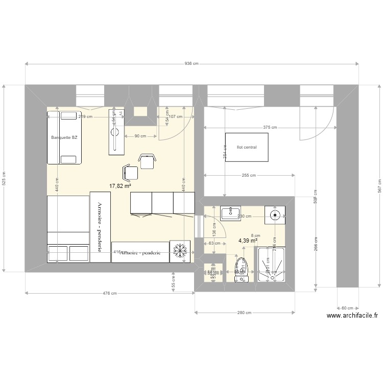 RDC MAISON F. Plan de 0 pièce et 0 m2