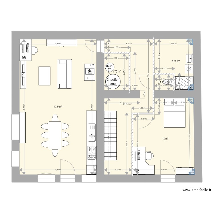 rdc actuel 5. Plan de 0 pièce et 0 m2