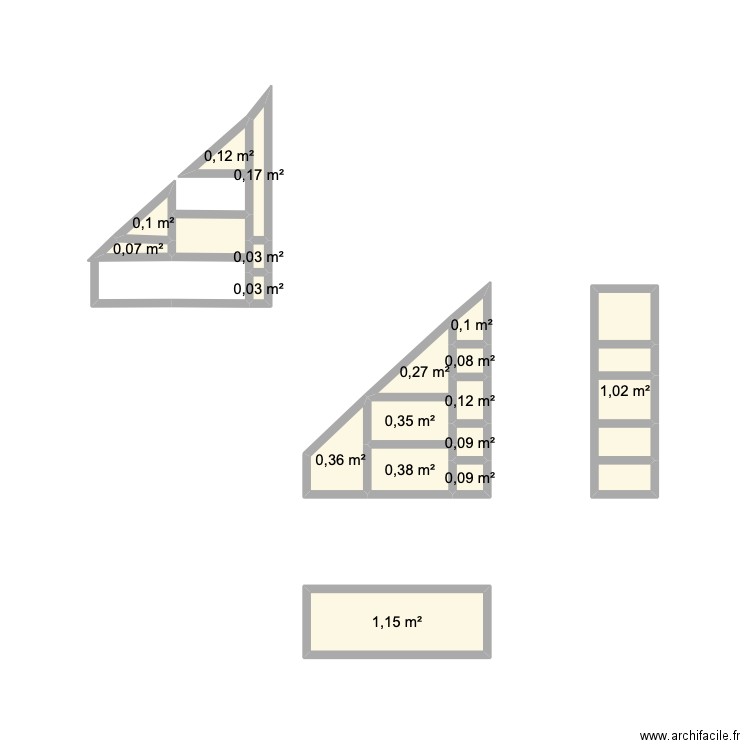 étagères sous escalier. Plan de 0 pièce et 0 m2