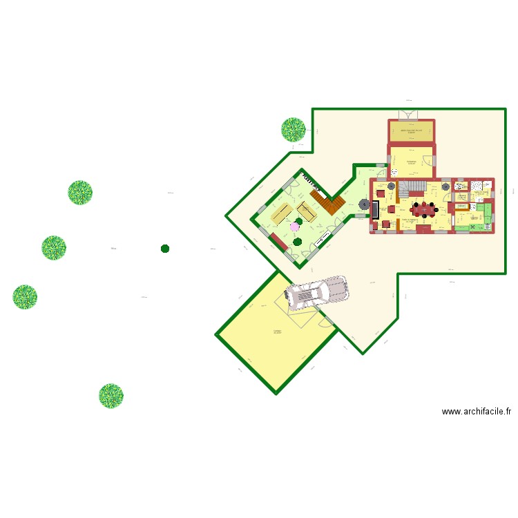 PLAN  TRAVAUX RDC + ETAGE + GARAGE 2. Plan de 11 pièces et 412 m2