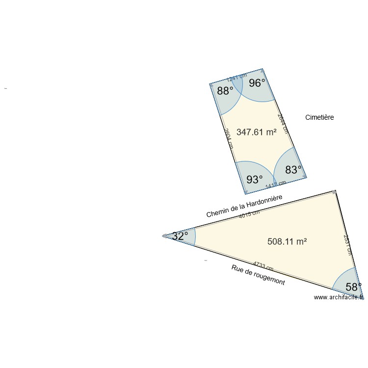 Cadastre Crotelles Cotations. Plan de 0 pièce et 0 m2