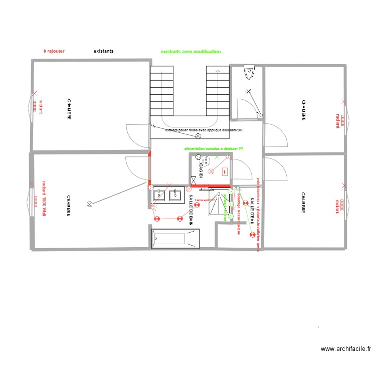 Sate jalle -1er etage . Plan de 0 pièce et 0 m2