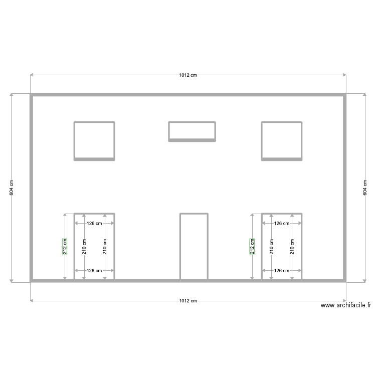 PLAN DE FACADE ARRIERE. Plan de 0 pièce et 0 m2