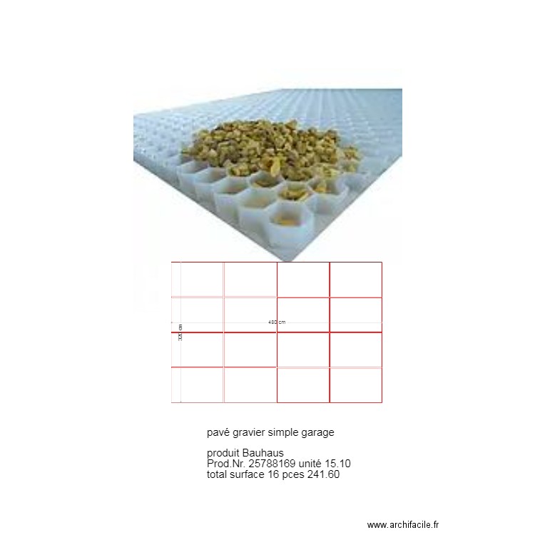 sol gravier garage. Plan de 0 pièce et 0 m2