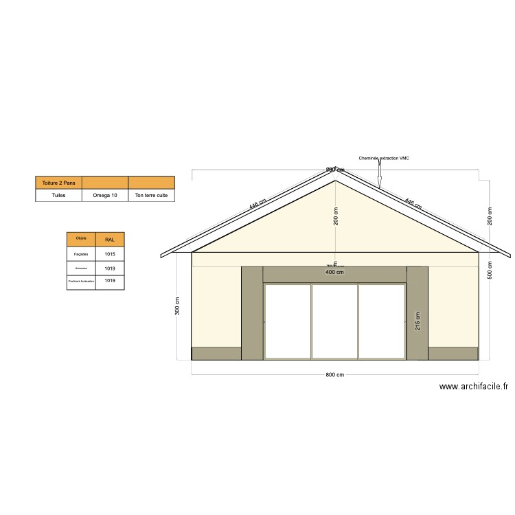 facade avant. Plan de 0 pièce et 0 m2