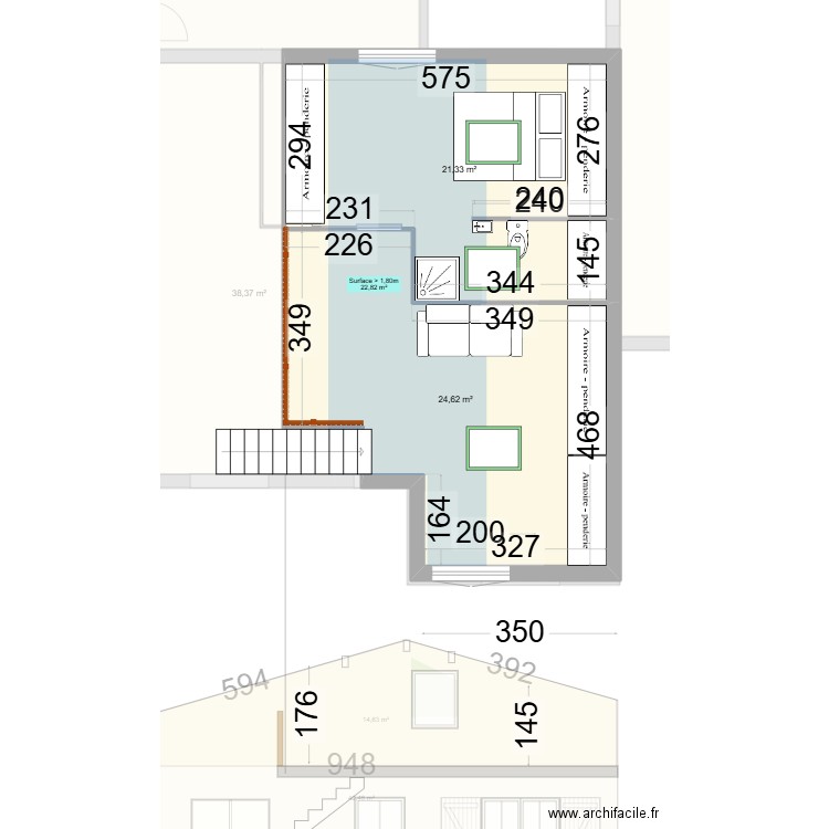 NicoPoussin_ToBE_v3_nu. Plan de 12 pièces et 169 m2