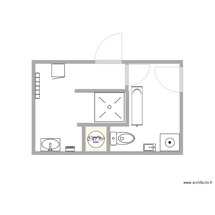 SDB dimensions 2. Plan de 0 pièce et 0 m2