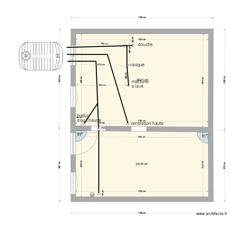 évacuation  2 . Plan de 0 pièce et 0 m2