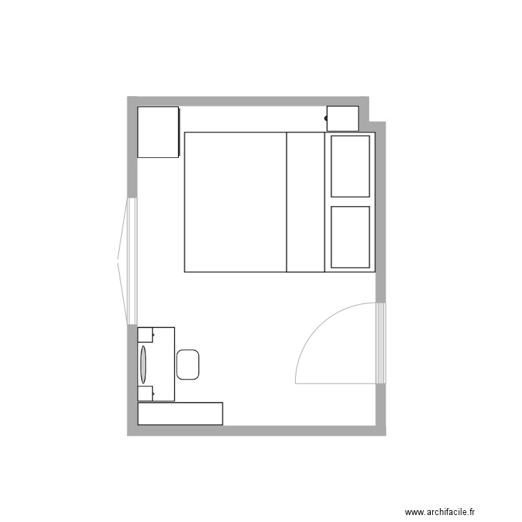 chambre. Plan de 0 pièce et 0 m2