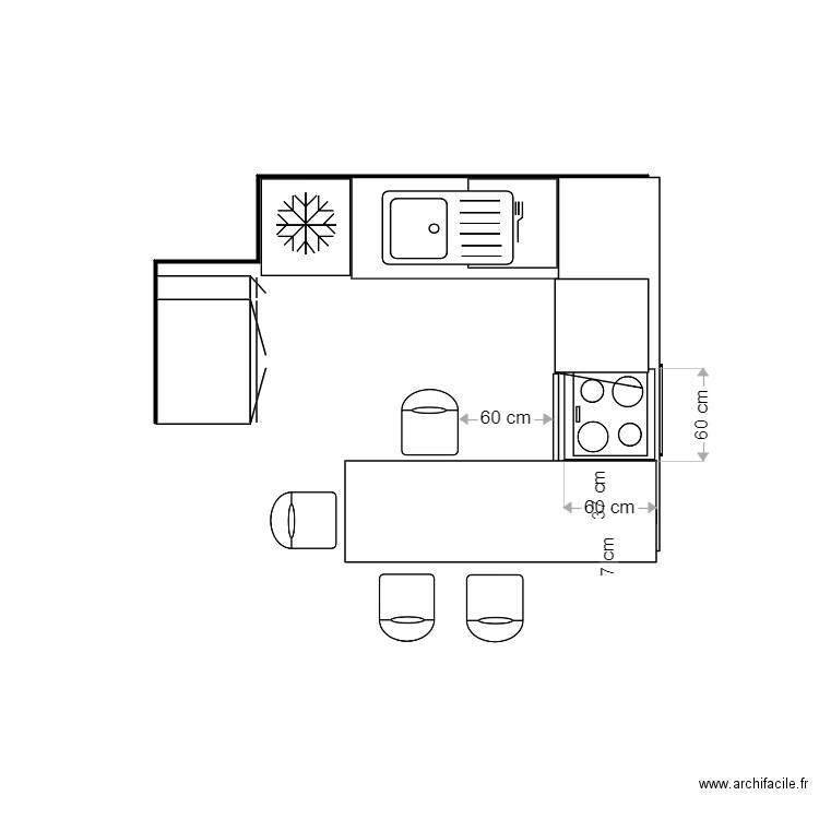 cuisine1. Plan de 0 pièce et 0 m2