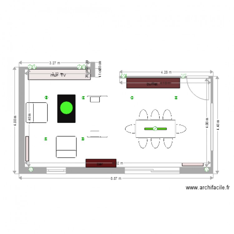 living 3. Plan de 0 pièce et 0 m2