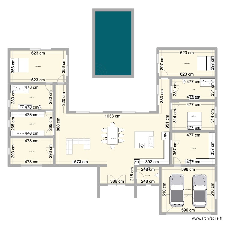 olley. Plan de 11 pièces et 248 m2