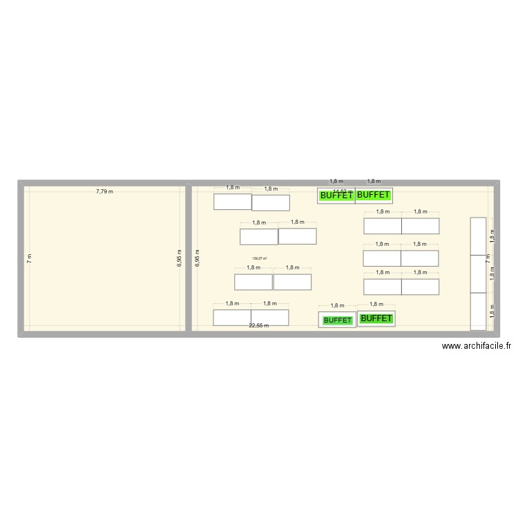 mariage 1. Plan de 1 pièce et 156 m2