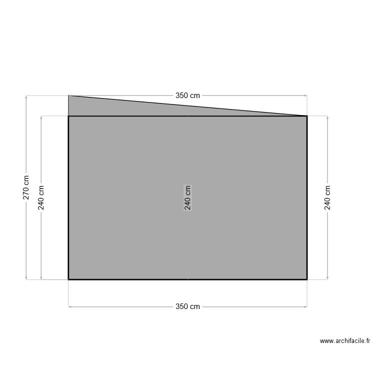 Façade arrière. Plan de 0 pièce et 0 m2