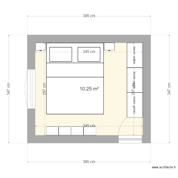 Chambre. Plan de 0 pièce et 0 m2