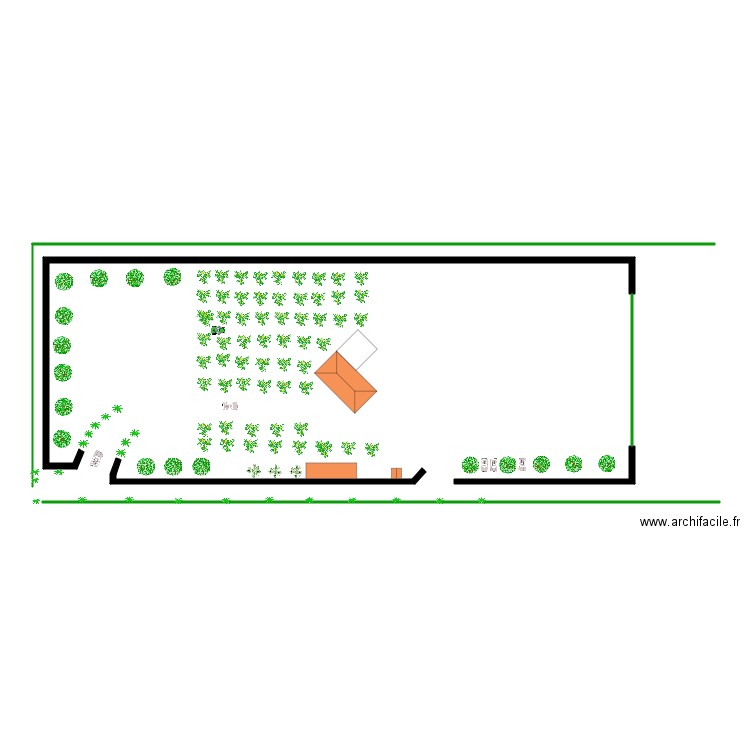 Implantation espace vert. Plan de 0 pièce et 0 m2