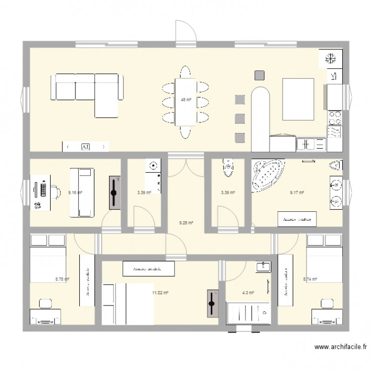 Plan maison 2017 modif. Plan de 0 pièce et 0 m2