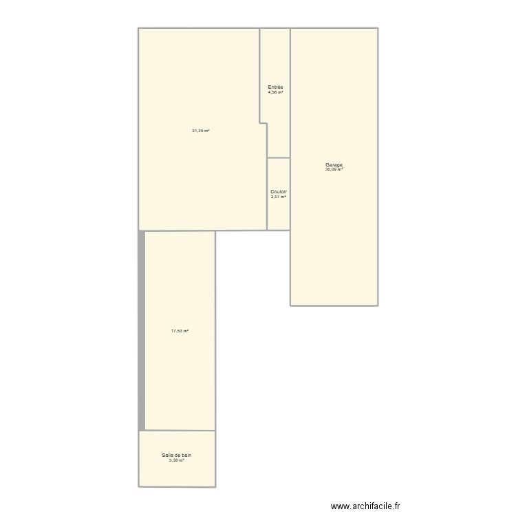 maison dadizele 1. Plan de 6 pièces et 91 m2