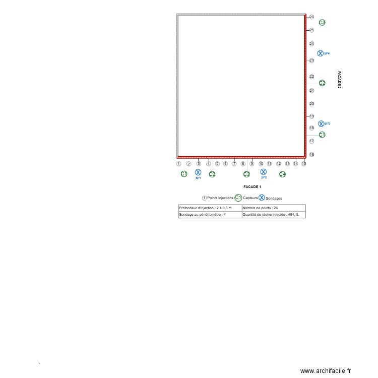 dauga. Plan de 1 pièce et 87 m2