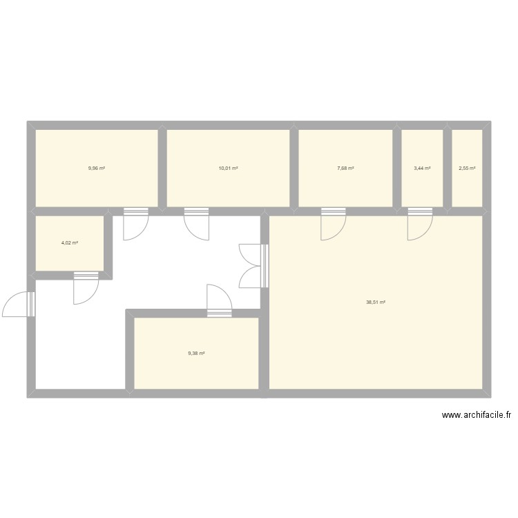 cabinet Laetitia Sacha. Plan de 8 pièces et 86 m2