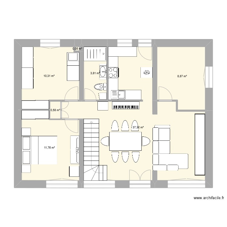 Perso Maison avant projet. Plan de 0 pièce et 0 m2