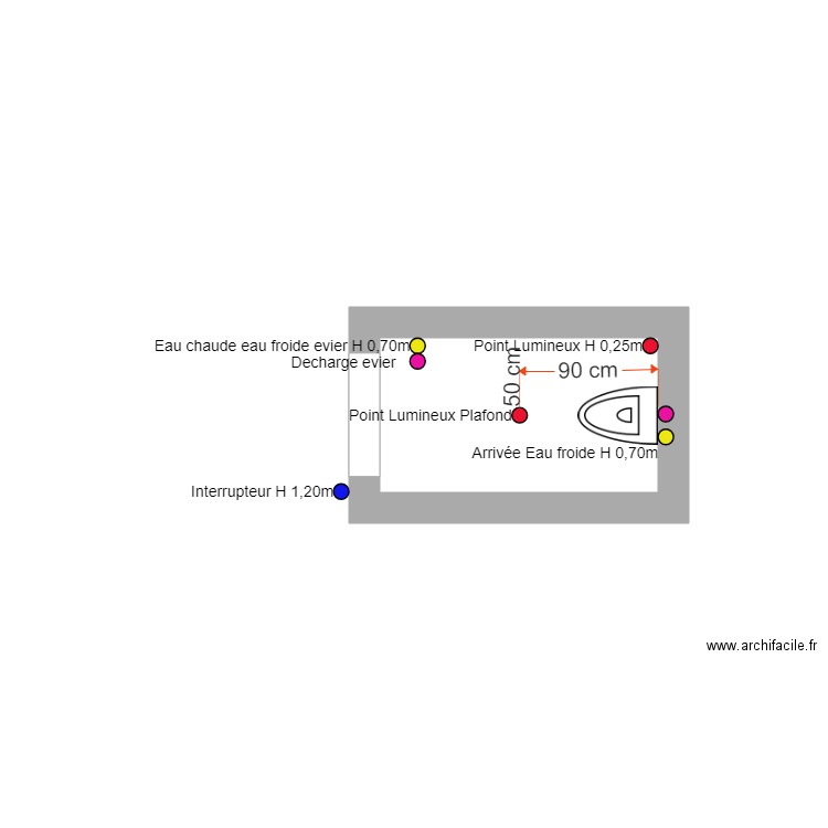 WC Elect. + Sanitaire. Plan de 0 pièce et 0 m2