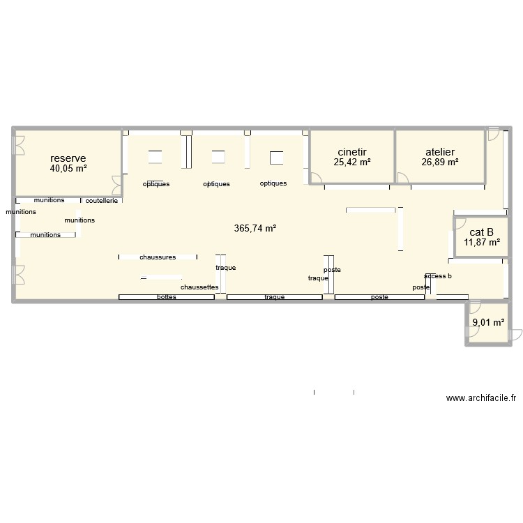 plan armurerie 6. Plan de 6 pièces et 479 m2