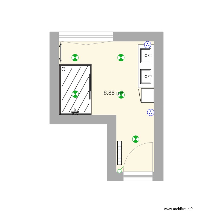 Salle de bain. Plan de 0 pièce et 0 m2