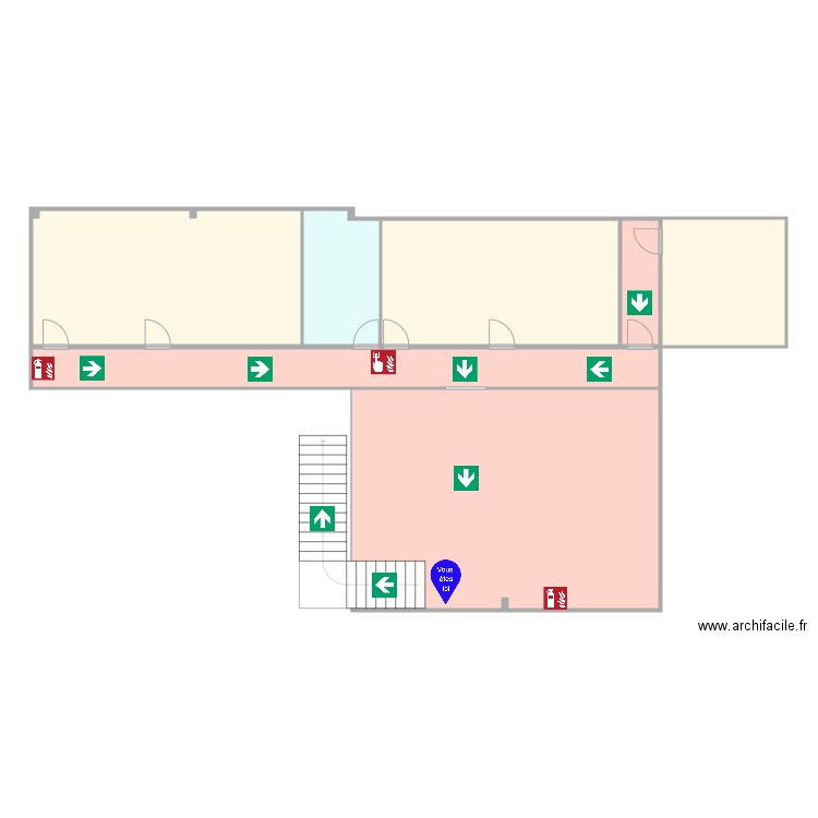 Plan incendie Etage. Plan de 0 pièce et 0 m2