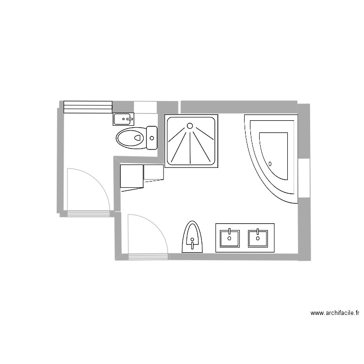 salle de bain perras 1. Plan de 0 pièce et 0 m2