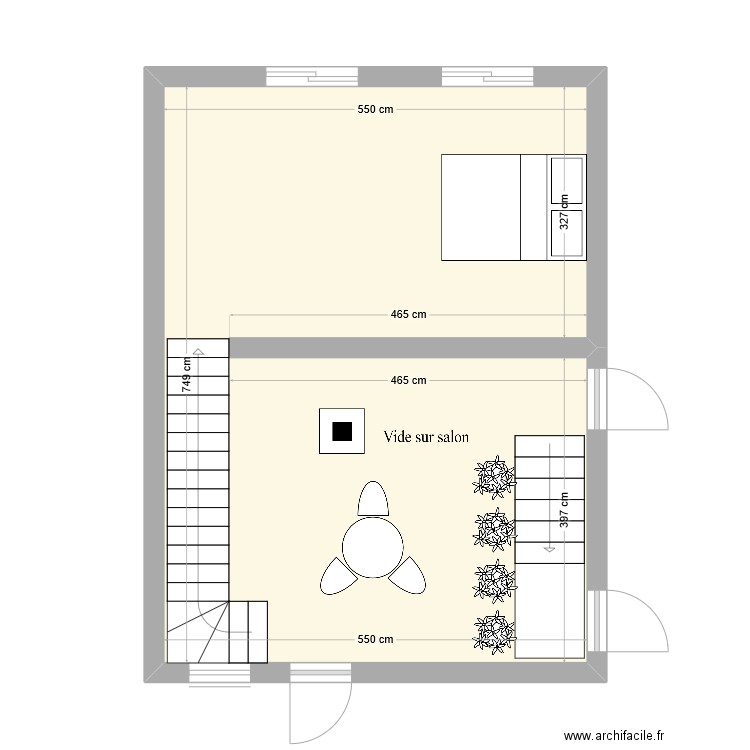 Extension Maison. Plan de 1 pièce et 40 m2