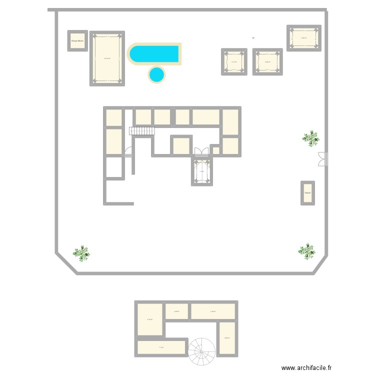 REZ DE CHAUSSE AMB INDE. Plan de 21 pièces et 105 m2