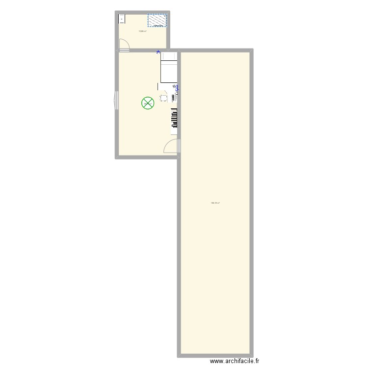 maison de aboubacar. Plan de 3 pièces et 187 m2