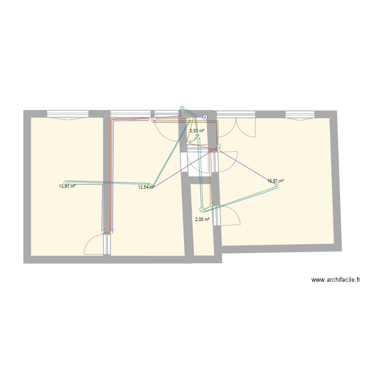 dependance_electrique. Plan de 5 pièces et 50 m2