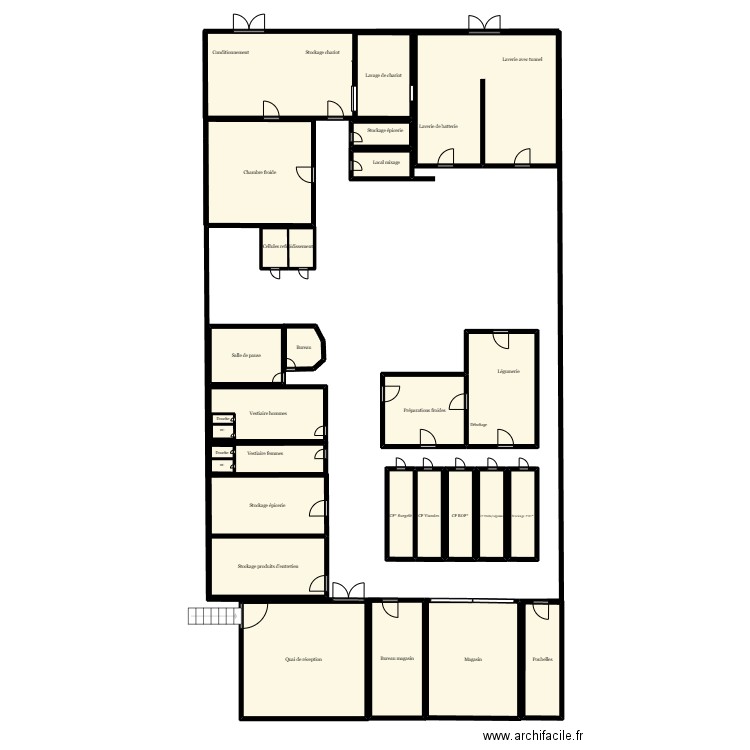 CH de Rives. Plan de 26 pièces et 141 m2