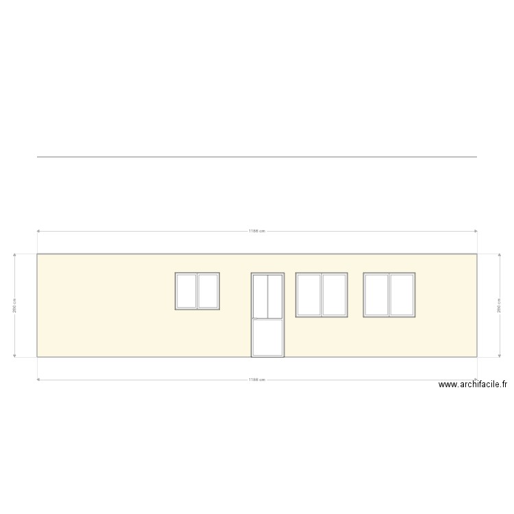 Maison actuelle façade arrière. Plan de 0 pièce et 0 m2