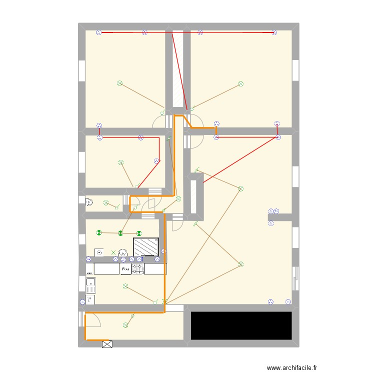 metz geoffroy. Plan de 10 pièces et 79 m2