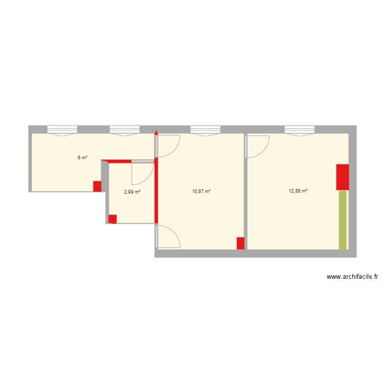 1er Cour avant . Plan de 0 pièce et 0 m2