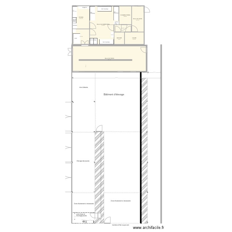 batiment elevage bis. Plan de 0 pièce et 0 m2