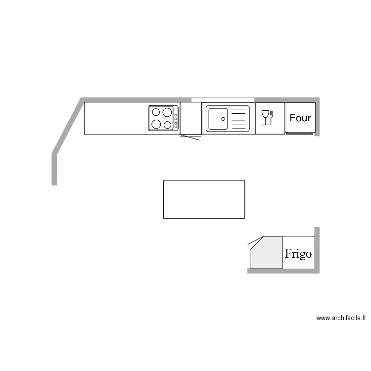 Cuisine. Plan de 0 pièce et 0 m2