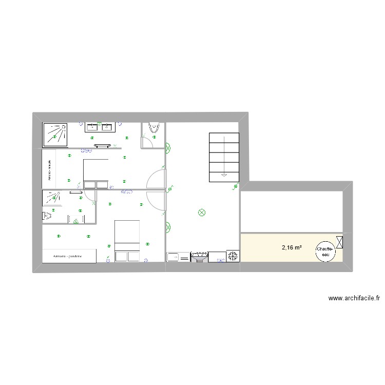 maussan. Plan de 3 pièces et 4 m2