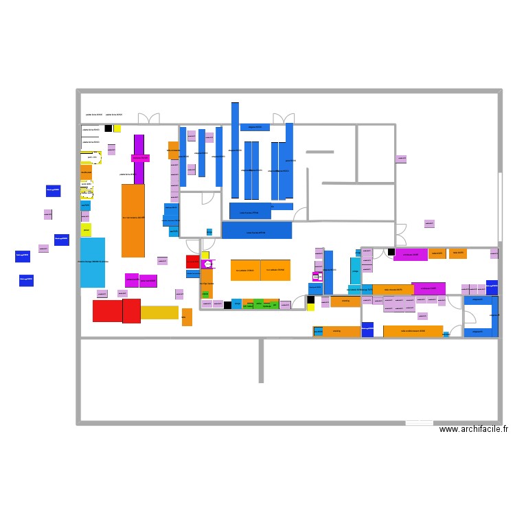 piece patisserie. Plan de 7 pièces et 241 m2