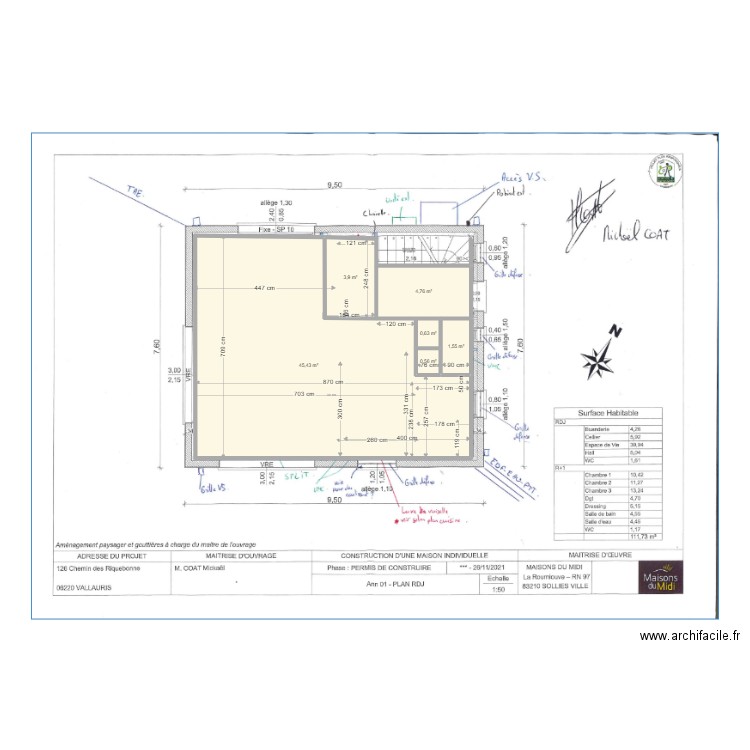 plan interieur sans cellier. Plan de 0 pièce et 0 m2