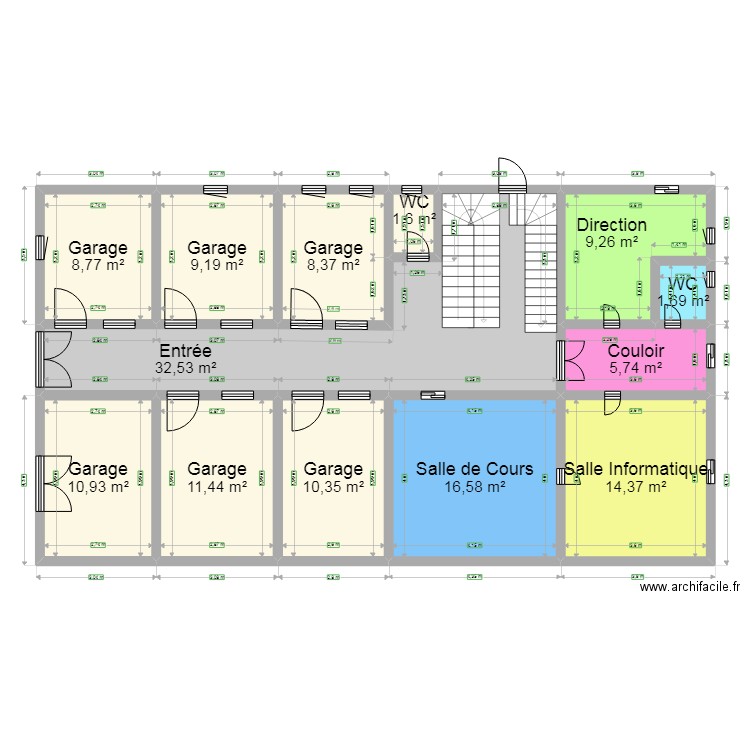 local ecole . Plan de 0 pièce et 0 m2