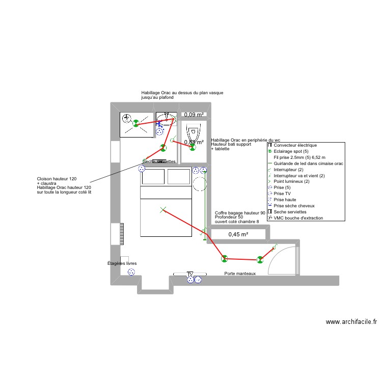 Chambre 8. Plan de 0 pièce et 0 m2